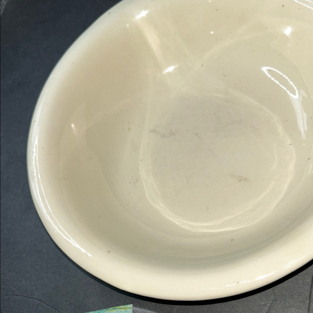 Vintage McCoy Cream Ceramic Bowl Made in USA - Picture 6 of 7